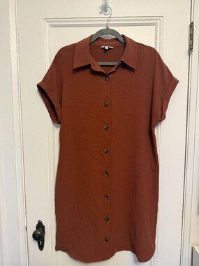 Button down collared dress